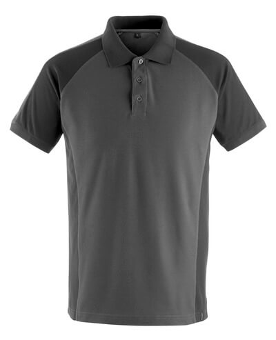 UNIQUE Polo-Shirt , 2XL , Dunkelanthrazit/Schwarz