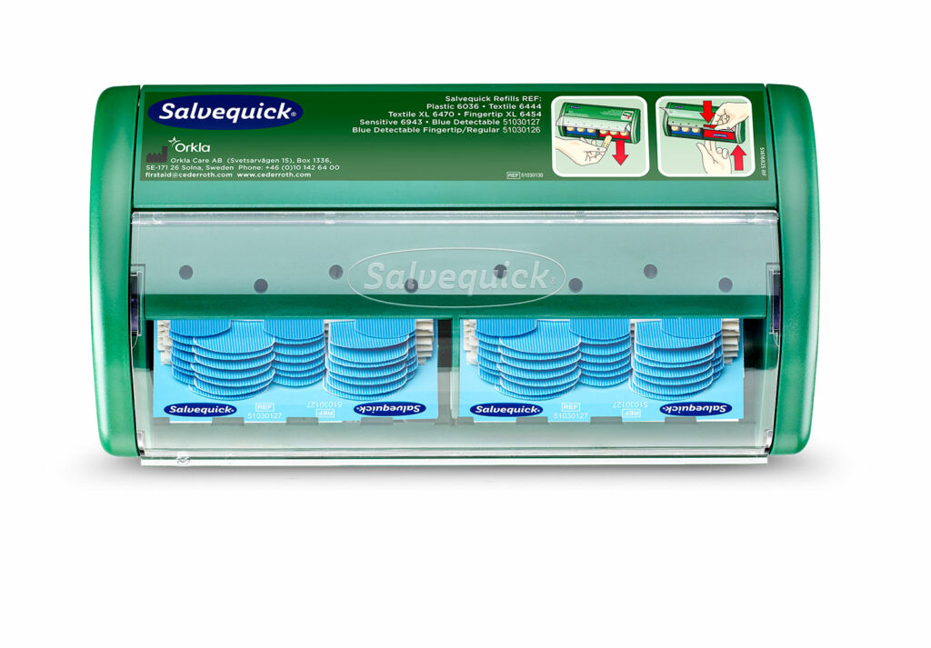 SALVEQUICK BLUE DETECTABLE BOX ART.NR.490750 PFLASTER STERIL VERPACKT, ALLERGIEG