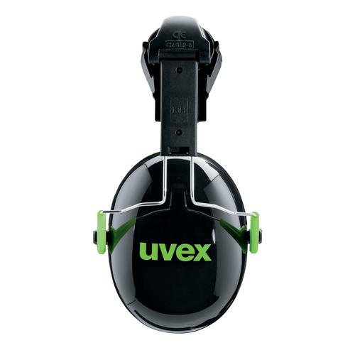 Kapselgehörschutz uvex K1H 2600201 schwarz, grün SNR 27 dB Größe S, M, L