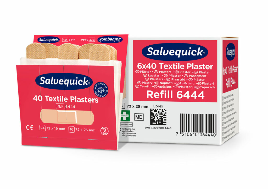 SALVEQUICK 6444 PFLASTER ELASTISCH 6 NACHFÜLLUNGEN FÜR PFLASTERBOX