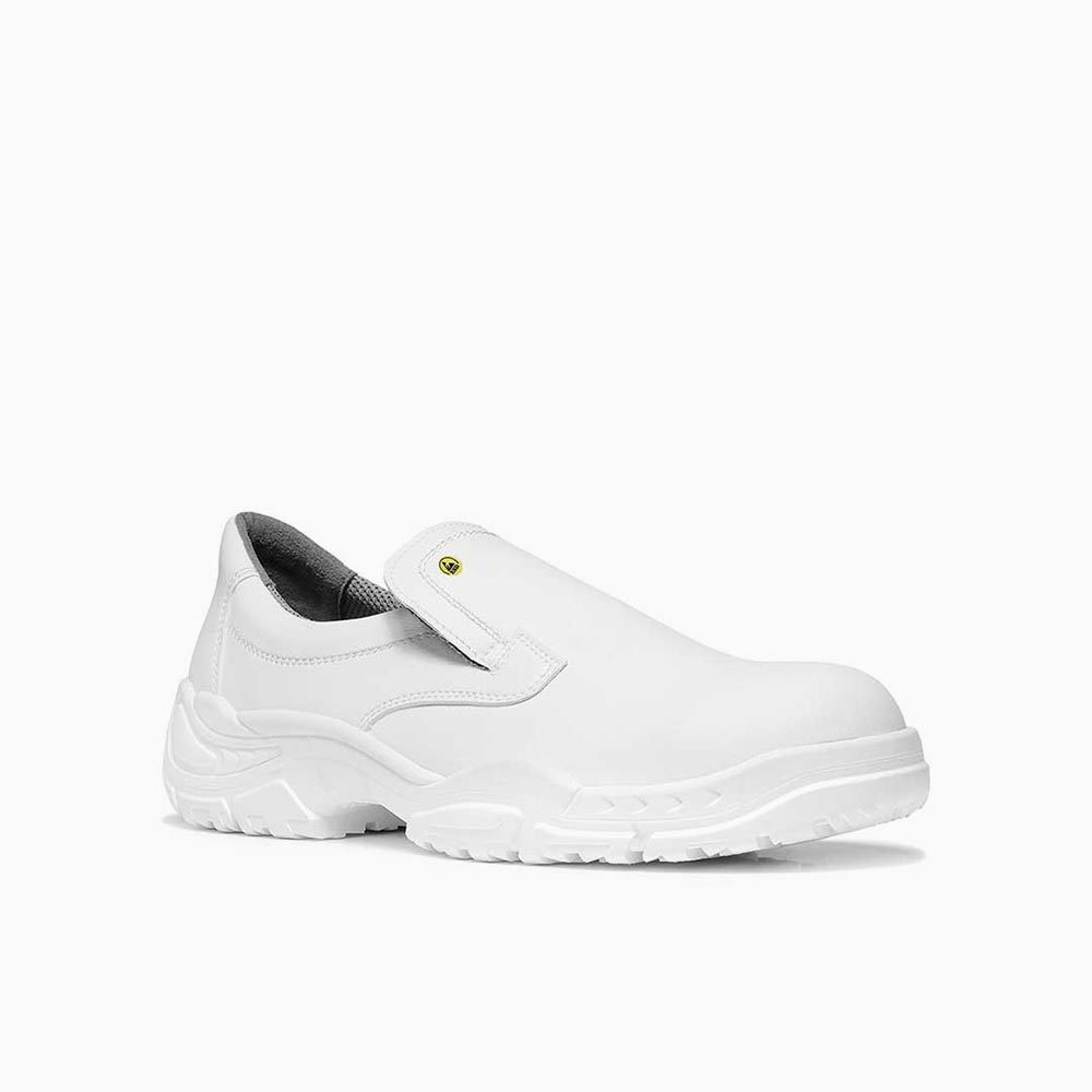 ELTEN Sicherheitshalbschuh WHITE Slipper Low ESD S2